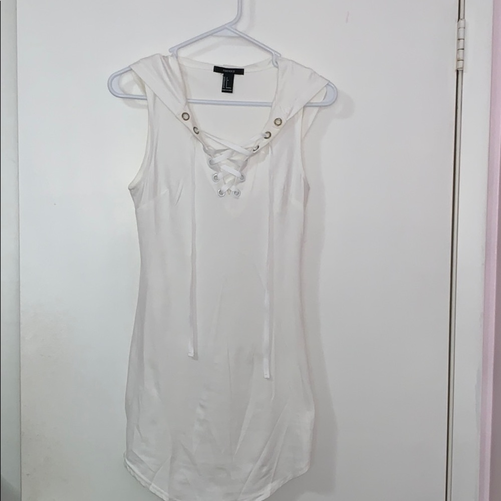 White suede dress